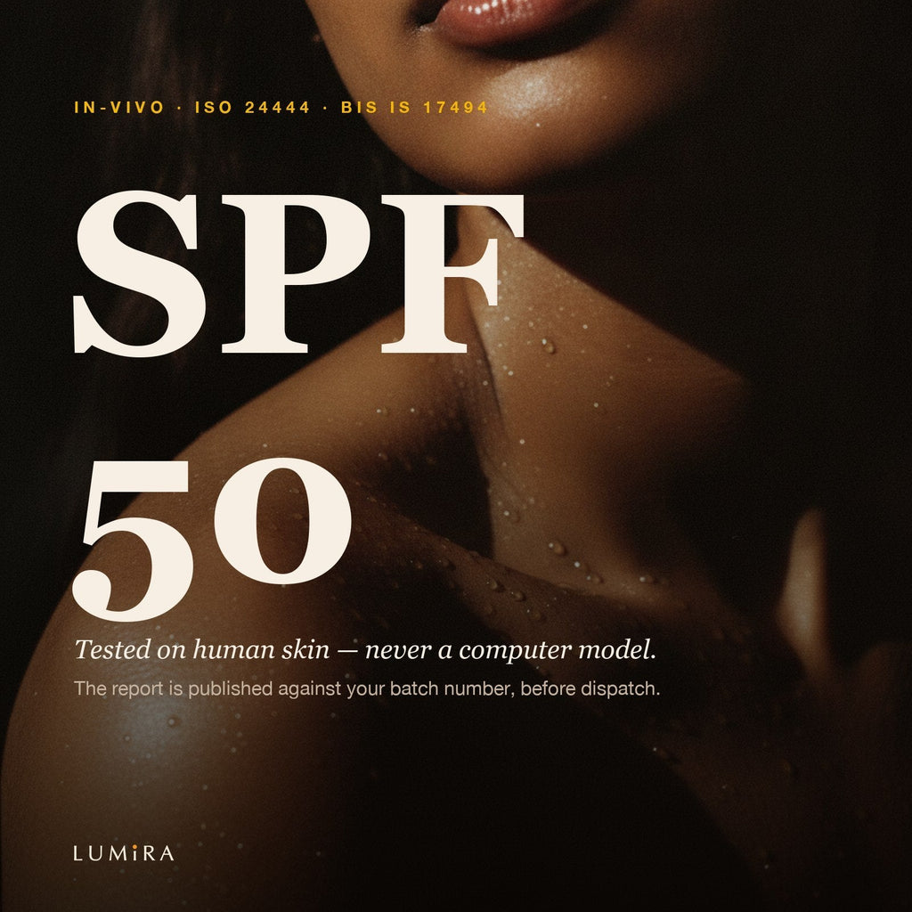 SPF 50 — in-vivo on human skin, batch-published